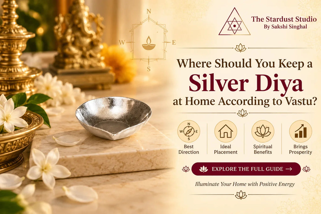silver diya vastu