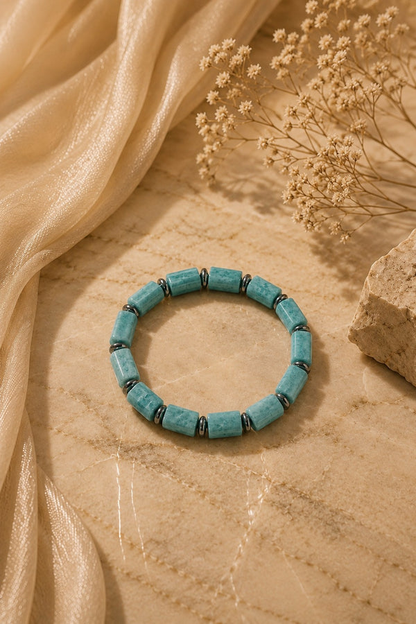 Amazonite Tube Bracelet