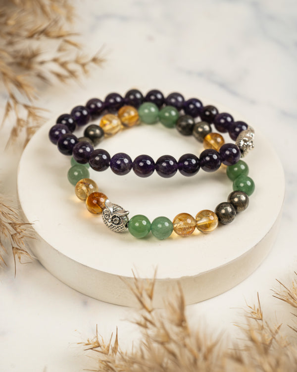 Amethyst and Money Magnet Bracelets