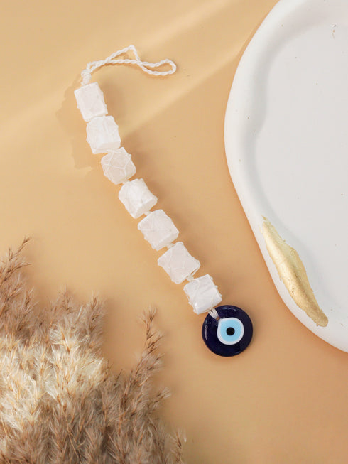 Evil Eye & Selenite Hanging