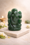 Green Jade Ganesha Idol
