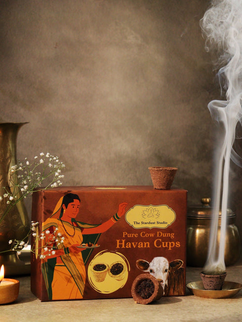 Havan Cups (Sambrani) 24 pieces - Pure Cow Dung