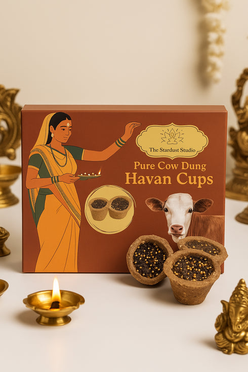 Havan Cups (Sambrani) 24 pieces - Pure Cow Dung