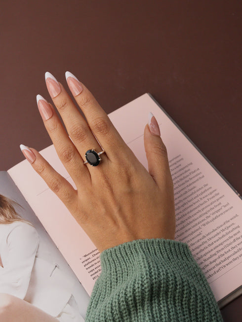 Black Tourmaline Ring