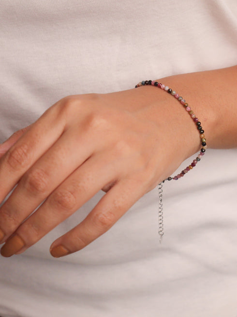 Multi Tourmaline Bracelet (Small beads)