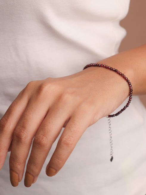 Garnet Bracelet (Small Beads)