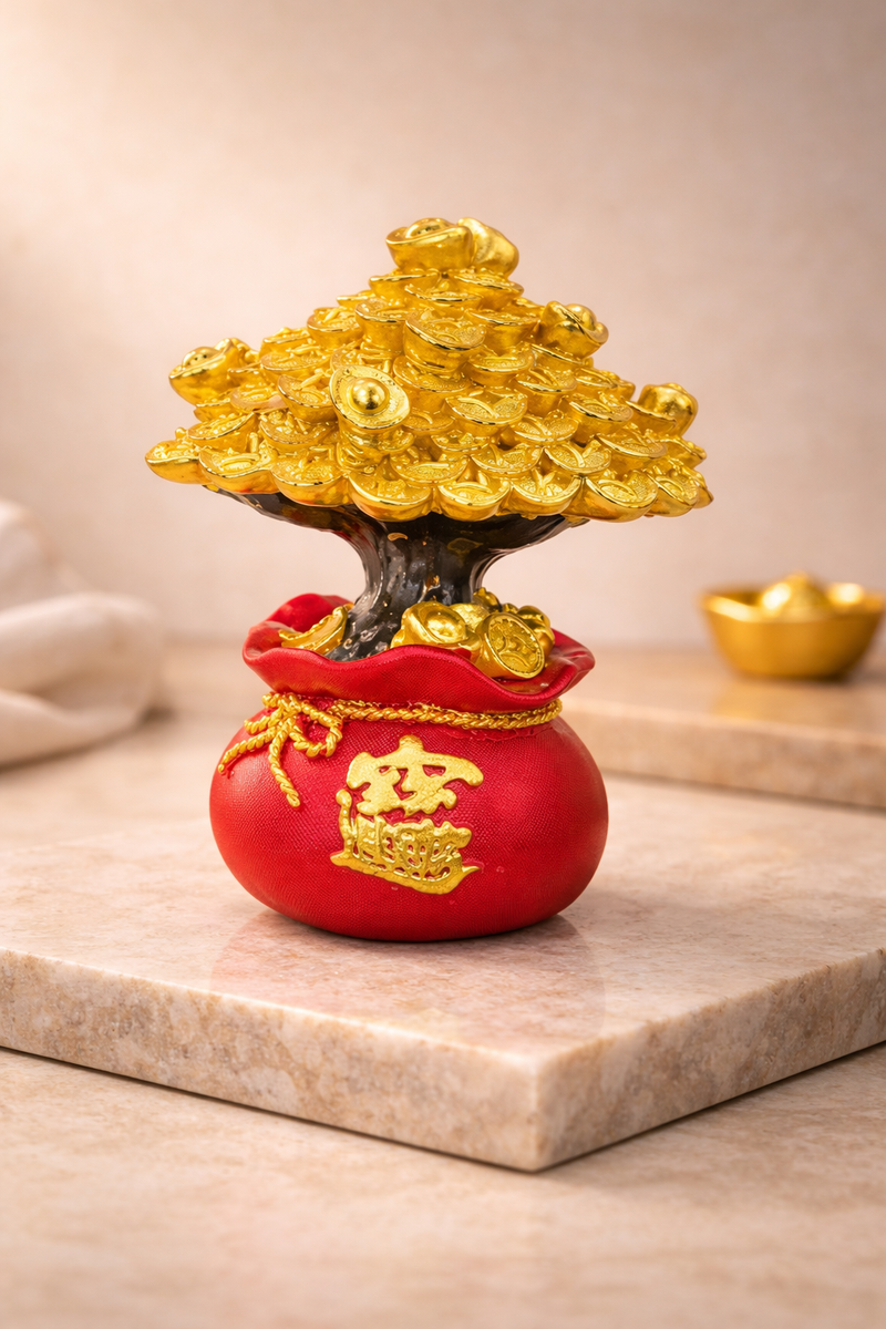 gold money tree feng shui Ingot Wealth Tree
