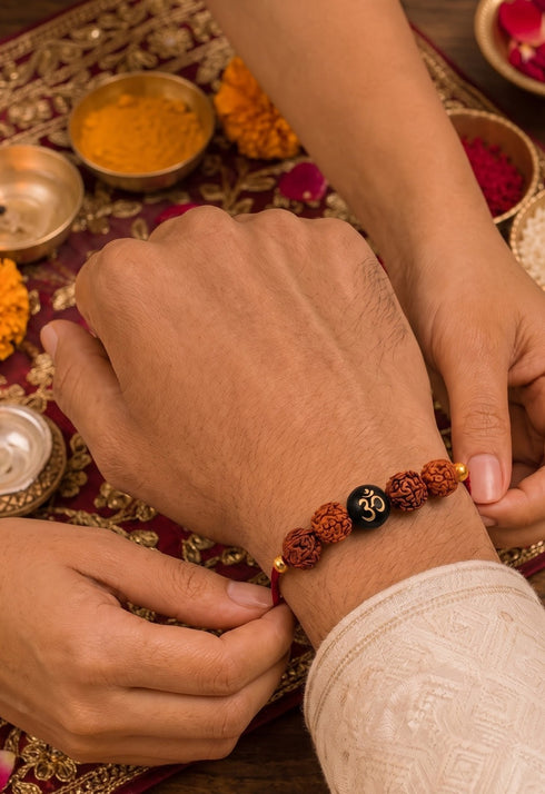 Rudraksha Karungali OM Rakhi Original