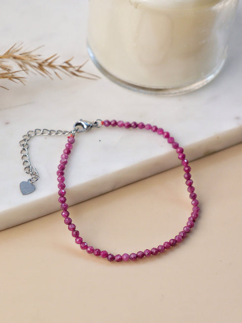 Ruby Bracelet (Small beads)