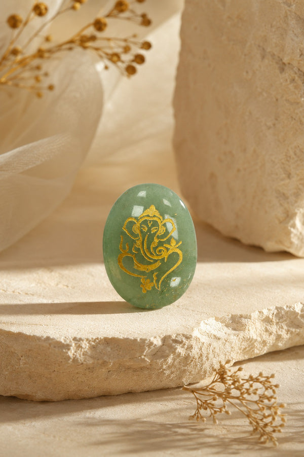 Green Jade Ganesha Idol
