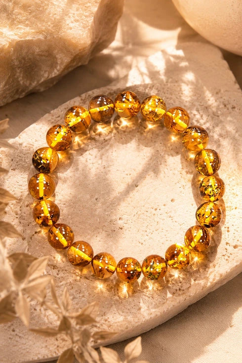 Amber Bracelet – Round Bead