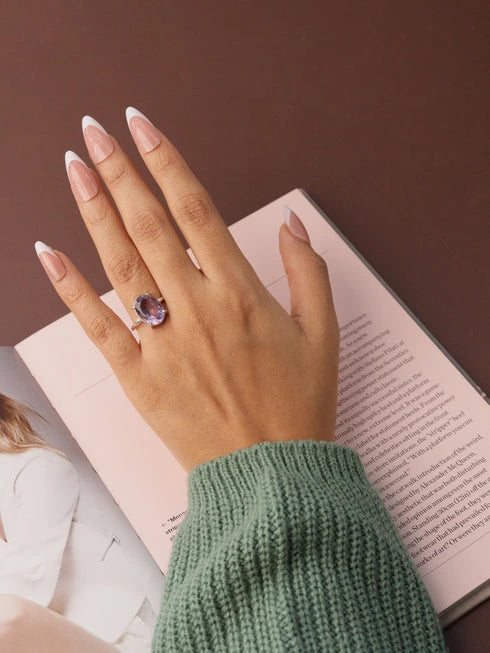 amethyst stone ring