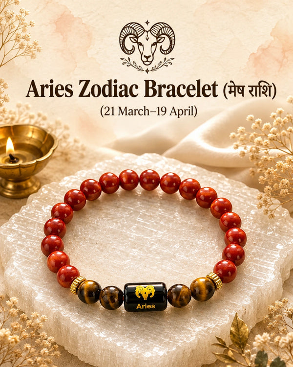 aries zodiac charm bracelet