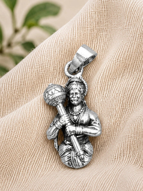 bajrang bali silver pendant