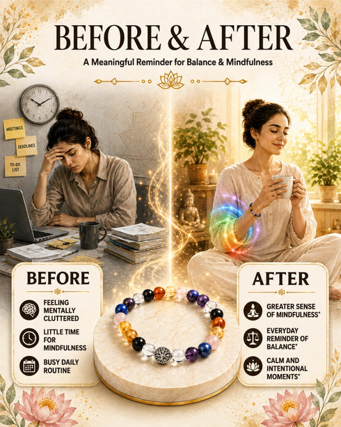 before after 7 chakra bracelet
