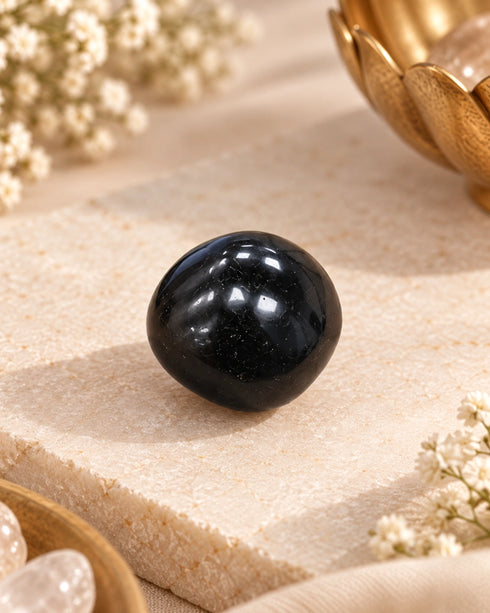 black obsidian crystal tumble
