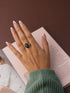 black tourmaline stone ring