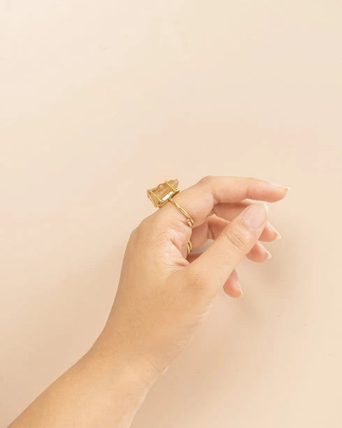 citrine crystal ring price