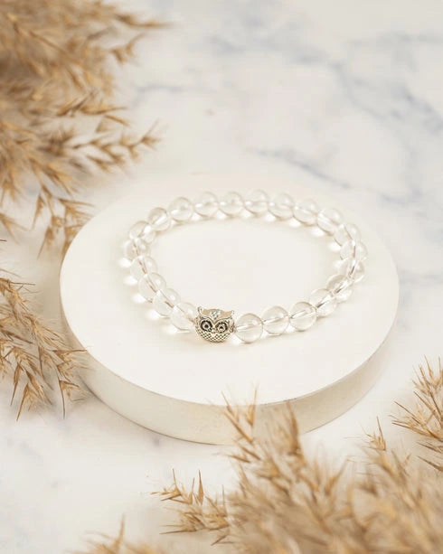 clear quartz sphatik bracelet