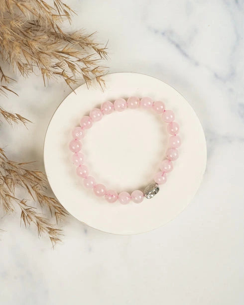 crystal rose quartz bracelet