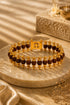 gold plated rudraksha metal bracelet