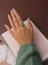 green aventurine stone ring