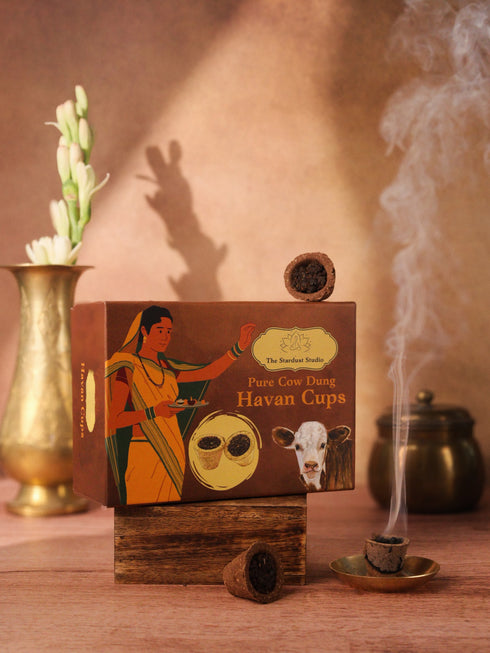 Havan Cups (Sambrani) 24 pieces - Pure Cow Dung