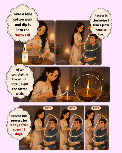 Nazar Oil & Mahakali Tilak Combo - Protection & Powerful Aura