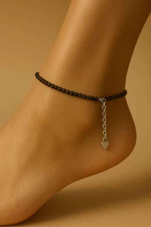 Black Obsidian Anklet
