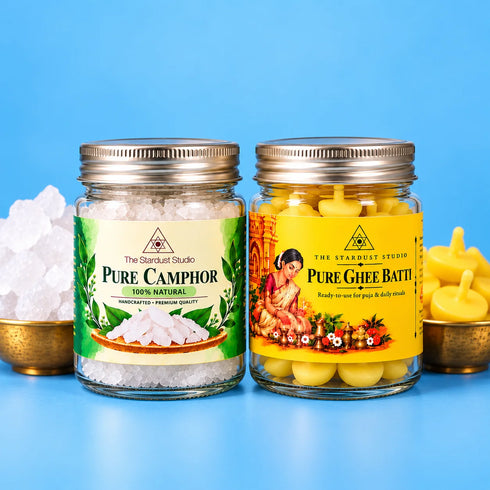 pure camphor and ghee diya batti combo