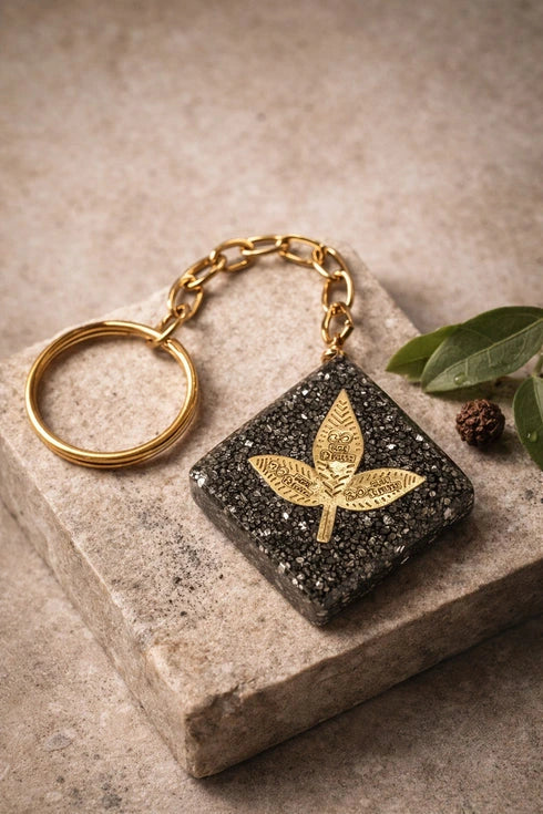 pyrite belpatra keychain
