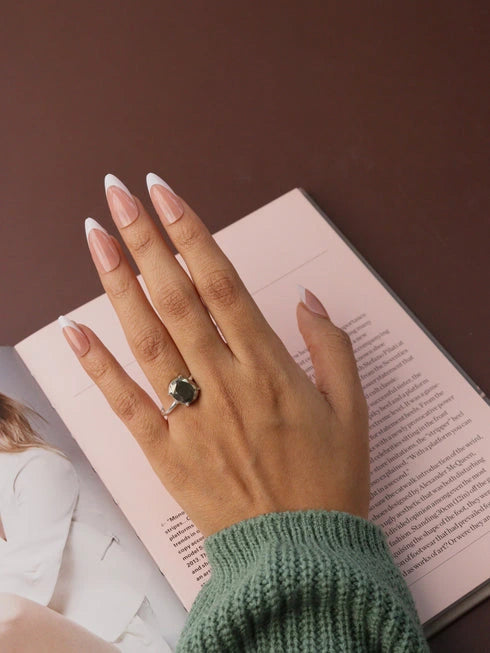 pyrite stone ring
