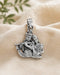 Radha Krishna Silver Pendant