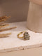 raw pyrite ring