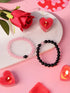rose quartz obsidian bracelet