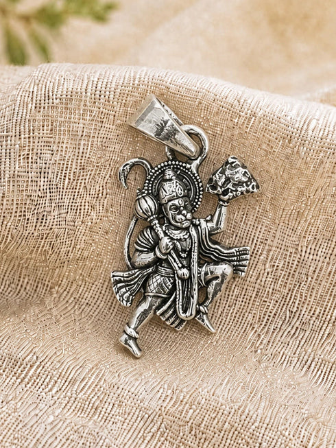 sanjeevani hanuman silver pendant