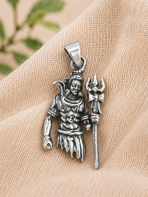 shankar ji silver pendant