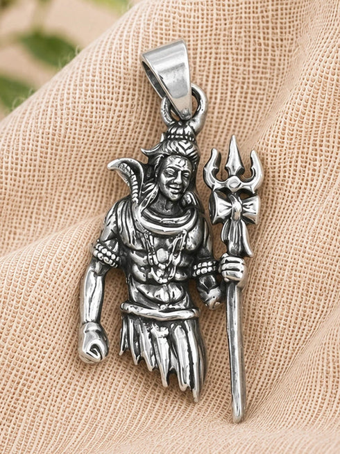 shankar ji silver pendant