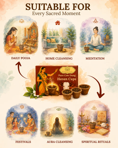 Havan Cups (Sambrani) - Pure Cow Dung