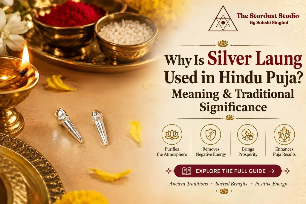 silver laung used in hindu puja