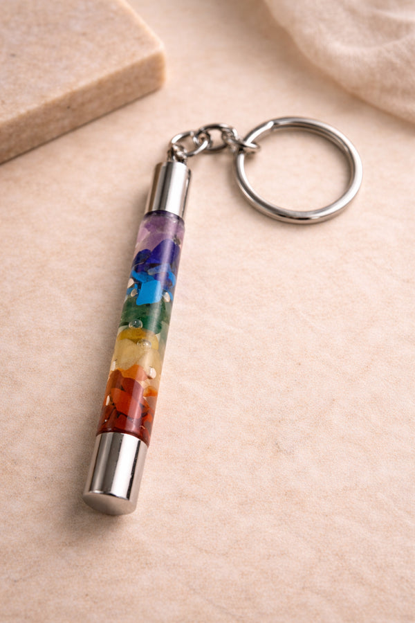 7 Chakra Tube Keychain