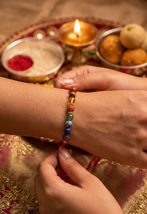 7 chakra rudraksha rakhi original