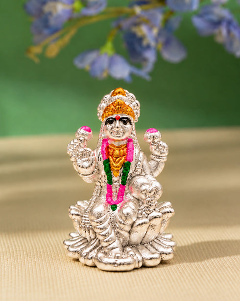 999 silver lakshmi idol