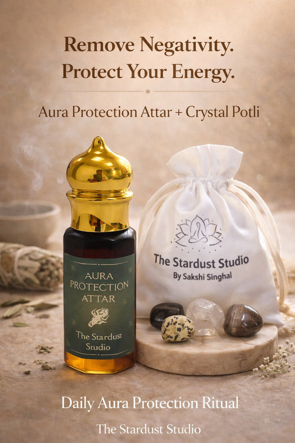 Aura Protection Attar & Crystal Negativity Removal Potli Combo