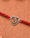 Divine Heart Om Chand Silver Rakhi