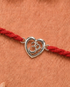 Divine Heart Om Chand Silver Rakhi