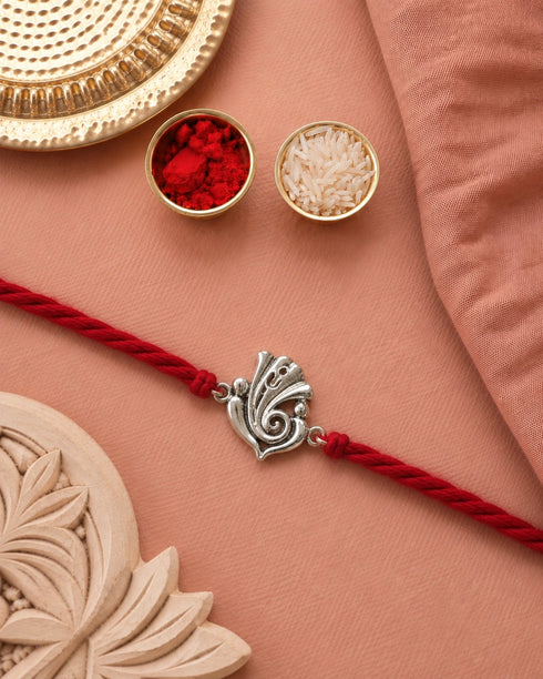 Shree Ganesha Pure Silver Rakhi