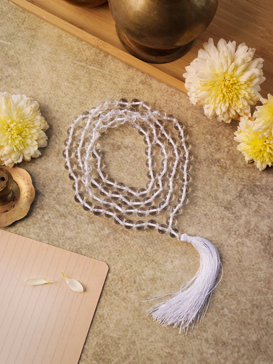 Clear Quartz (Japa) Mala
