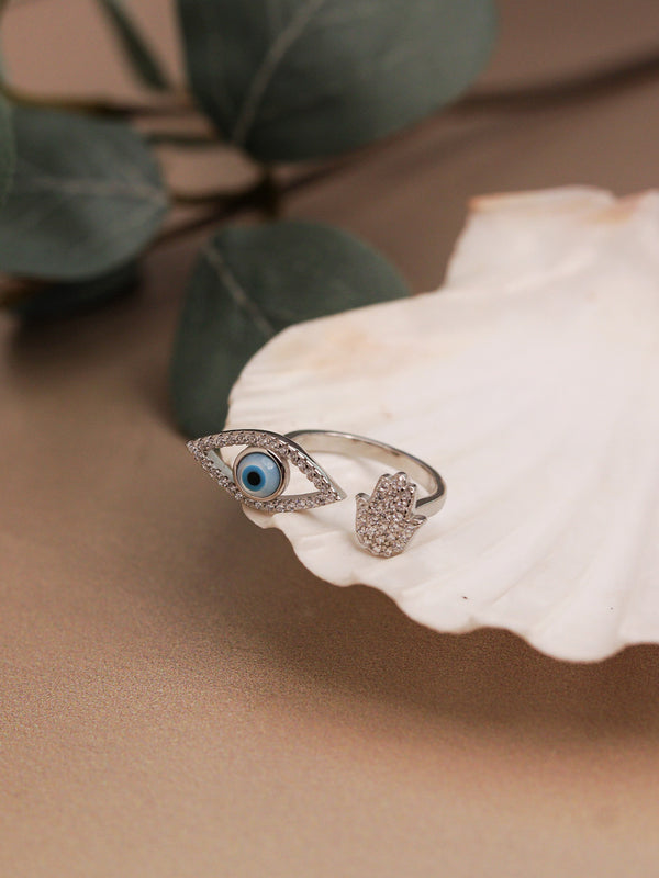 Evil Eye Humsa Ring