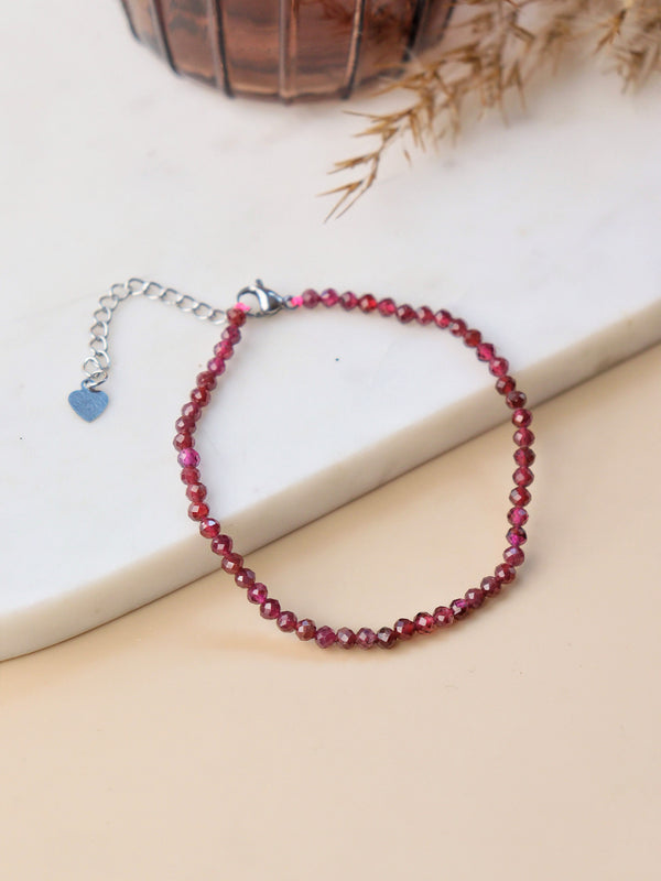 Garnet Bracelet (Small Beads)